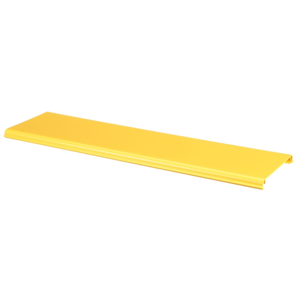 Tapa Con Bisagra a Presión Para Canaleta FiberRunner™ FR6X4YL2, de PVC Rígido, Color Amarillo, 2 m de Largo