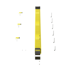 Kit de Administrador de Cables Vertical FiberRunner 4X4, Incluye Soportes de Montaje y Accesorios, Color Amarillo
