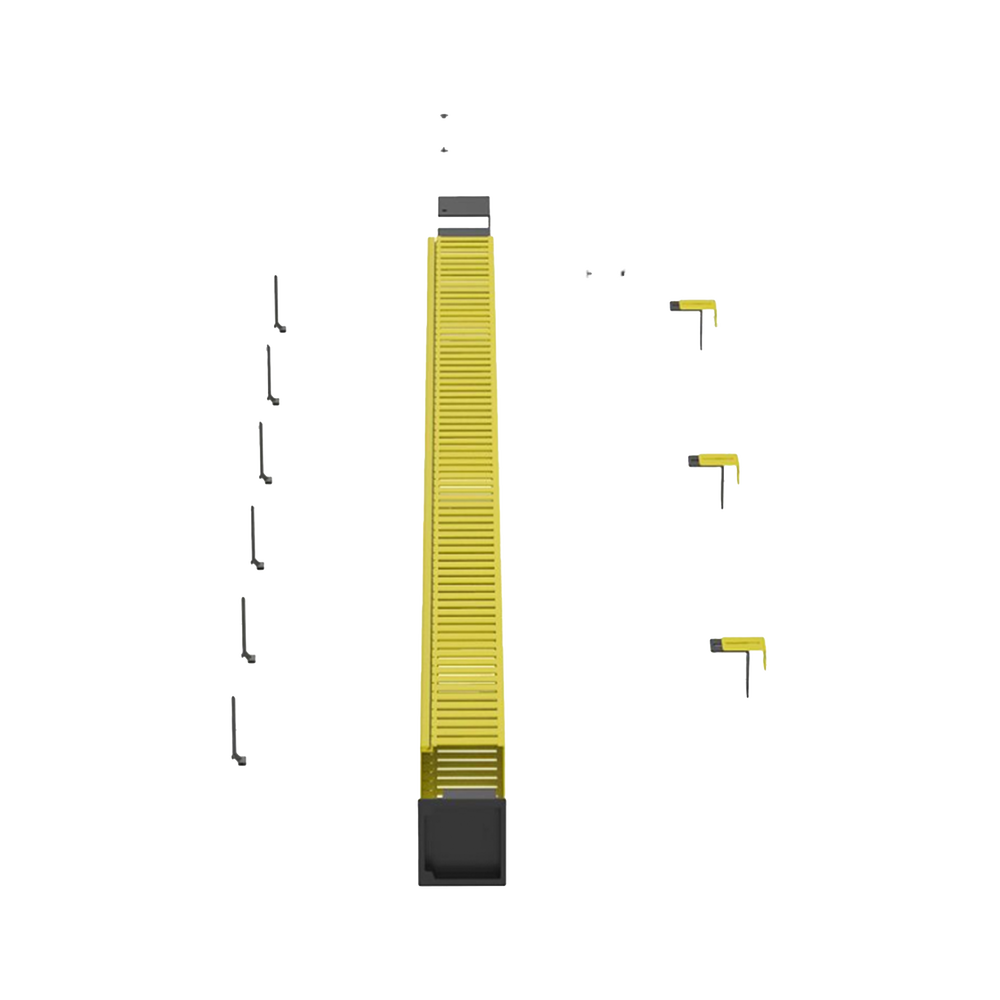 Kit de Administrador de Cables Vertical FiberRunner 4X4, Incluye Soportes de Montaje y Accesorios, Color Amarillo