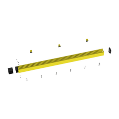 Kit de Administrador de Cables Vertical FiberRunner 4X4, Incluye Soportes de Montaje y Accesorios, Color Amarillo