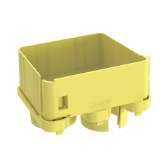 Tapa con 2 Salidas a Tubo de 1.5in (38mm), Para uso con Canaletas 4X4 FiberRunner™, Color Amarillo