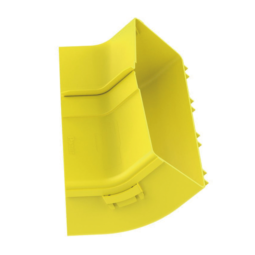 Bajada Vertical Interior de 45º con Tapa, Para uso con Canaletas 12X4 FiberRunner™, Color Amarillo