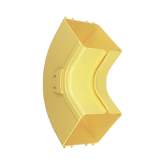 Bajada Vertical Interior de 90º con Tapa, Para uso con Canaletas 4X4 FiberRunner™, Color Amarillo