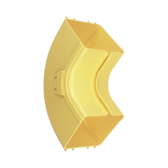 Bajada Vertical Interior de 90º con Tapa, Para uso con Canaletas 4X4 FiberRunner™, Color Amarillo