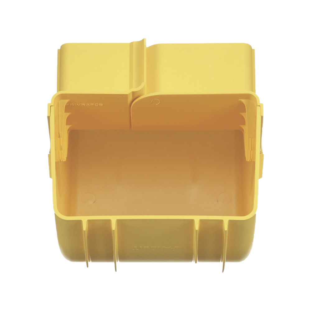 Bajada Vertical Interior de 90º con Tapa, Para uso con Canaletas 6X4 FiberRunner™, Color Amarillo