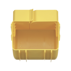 Bajada Vertical Interior de 90º con Tapa, Para uso con Canaletas 6X4 FiberRunner™, Color Amarillo