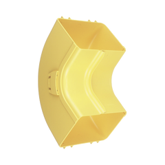 Bajada Vertical Interior de 90º con Tapa, Para uso con Canaletas 6X4 FiberRunner™, Color Amarillo