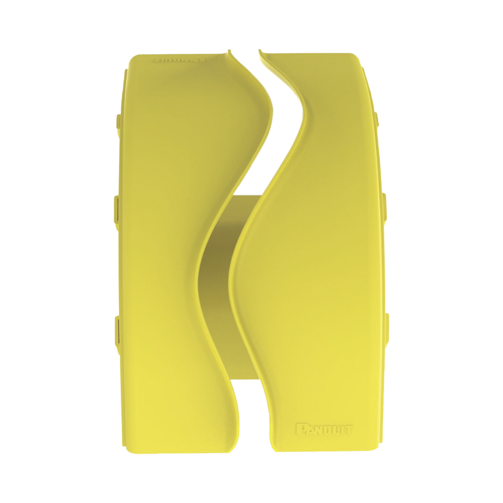 Bajada Vertical Exterior de 90º sin Tapa, Para uso con Canaletas 6X4 FiberRunner™, Color Amarillo
