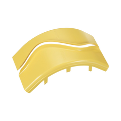 Tapa de Bajada Vertical Exterior de 90º, Para uso con Canaletas 6X4 FiberRunner™, Color Amarillo