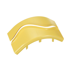 Tapa de Bajada Vertical Exterior de 90º, Para uso con Canaletas 6X4 FiberRunner™, Color Amarillo