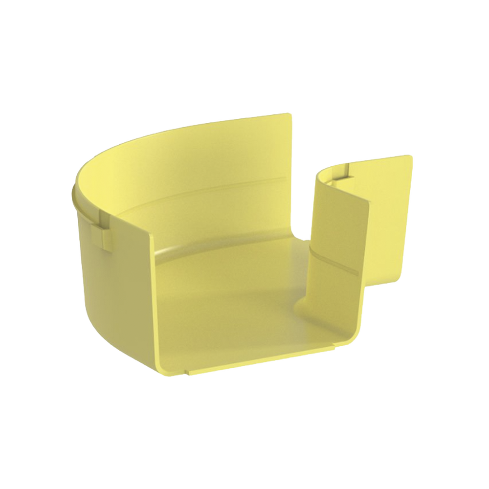 Ángulo Recto a 90º Horizontal, Para Canaletas FiberRunner™ 6X4, Color Amarillo