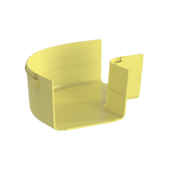 Ángulo Recto a 90º Horizontal, Para Canaletas FiberRunner™ 6X4, Color Amarillo