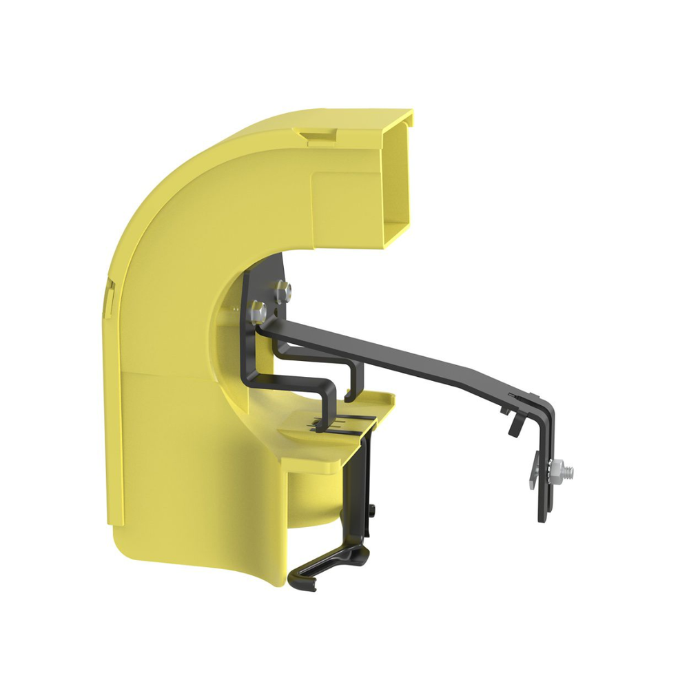 Bajada Para Canaleta FiberRunner™, Uso con Medidas 4x4, 6X4, 12X4, o 24X12, Con Reducción a 2X2, Color Amarillo