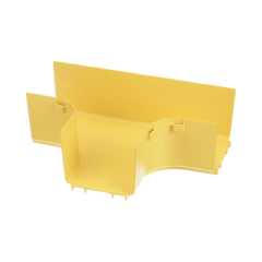 Accesorio en T Horizontal, Con Ángulos a 90º, Para Canaletas FiberRunner™ 4X4, Color Amarillo