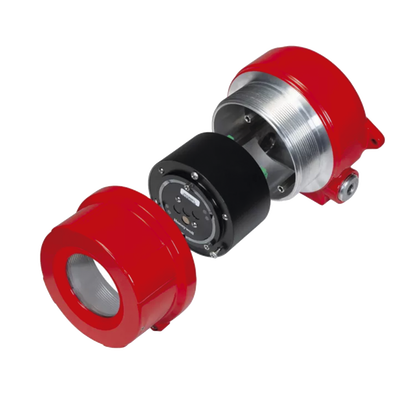 Detector De Flama Industrial Avanzado Multi-Espectro, Triple Infrarrojo (IR3), Visión 90º, Sensibilidad Variable 15 - 60m, Entradas 3/4" NPT, Protección IP66, Certificado Para Áreas Peligrosas, Aluminio Sin Cobre