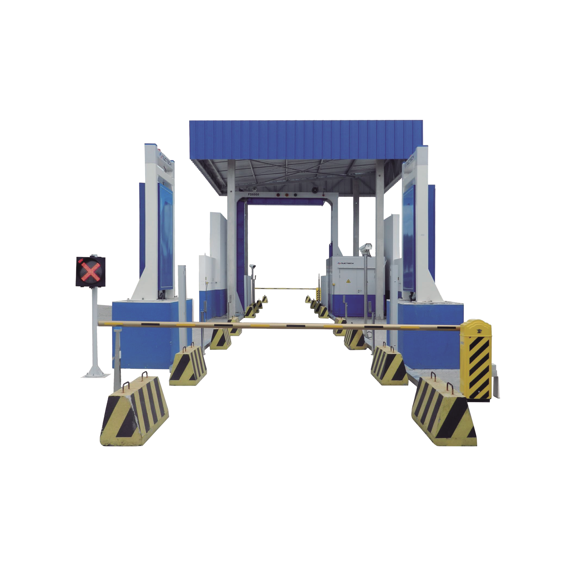 Sistema de Inspección de Contenedores/Vehículos FS6000 Fast-Scan / Rayos X 6/3 MeV / Escaneo sin Detención / Túnel 3.5m × 4.6m / Discriminación de Materiales / 150 Unidades por Hora / Integración Multi-funci