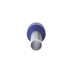 Ferrule Aislado Para Cables 14 AWG, PIN de 12 mm de Longitud, Mango Color Azul, Paquete de 500pz