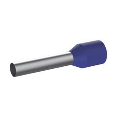 Ferrule Aislado PAN-TERM para Cable 14 AWG, Largo 12mm, DIN Color Azul. Paquete 500 Piezas