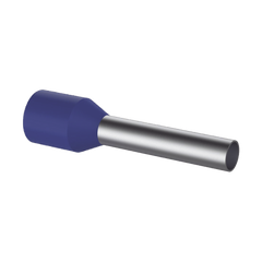 Ferrule Aislado PAN-TERM para Cable 14 AWG, Largo 12mm, DIN Color Azul. Paquete 500 Piezas