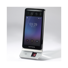 Lector Multi-tecnologia con detector de cubrebocas- Reconocimiento Facial, Huella, Tarjeta Móvil y lector de RFID(125kHz EM & 13.56 Mhz MIFARE)  Compatible con BioStar2,  Uso para Control de Acceso y Asistencia