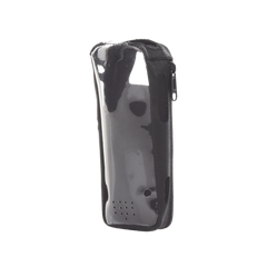 Funda Reforzada en Piel para Cinto, con Cierre y Amplio Visor Frontal Transparente para Radios Aéreos IC-A25.