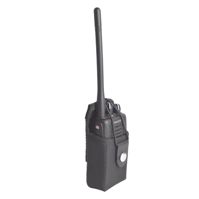 Funda Reforzada de Nylon para Cinturón con Correa y Boche Frontal, Estándar en la Mayoría de los Radios IC, TK, NX, etc.