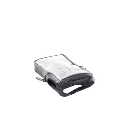 Funda de Piel Reforzada, Versión 2 de Fácil Acceso y Cubierta Frontal de Plástico Transparente para los Radios TK-2000KV2, TK-3000KV2