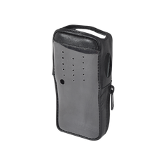 Funda de Piel Reforzada, Versión 2 de Fácil Acceso y Cubierta Frontal de Plástico Transparente para los Radios TK-2000KV2, TK-3000KV2