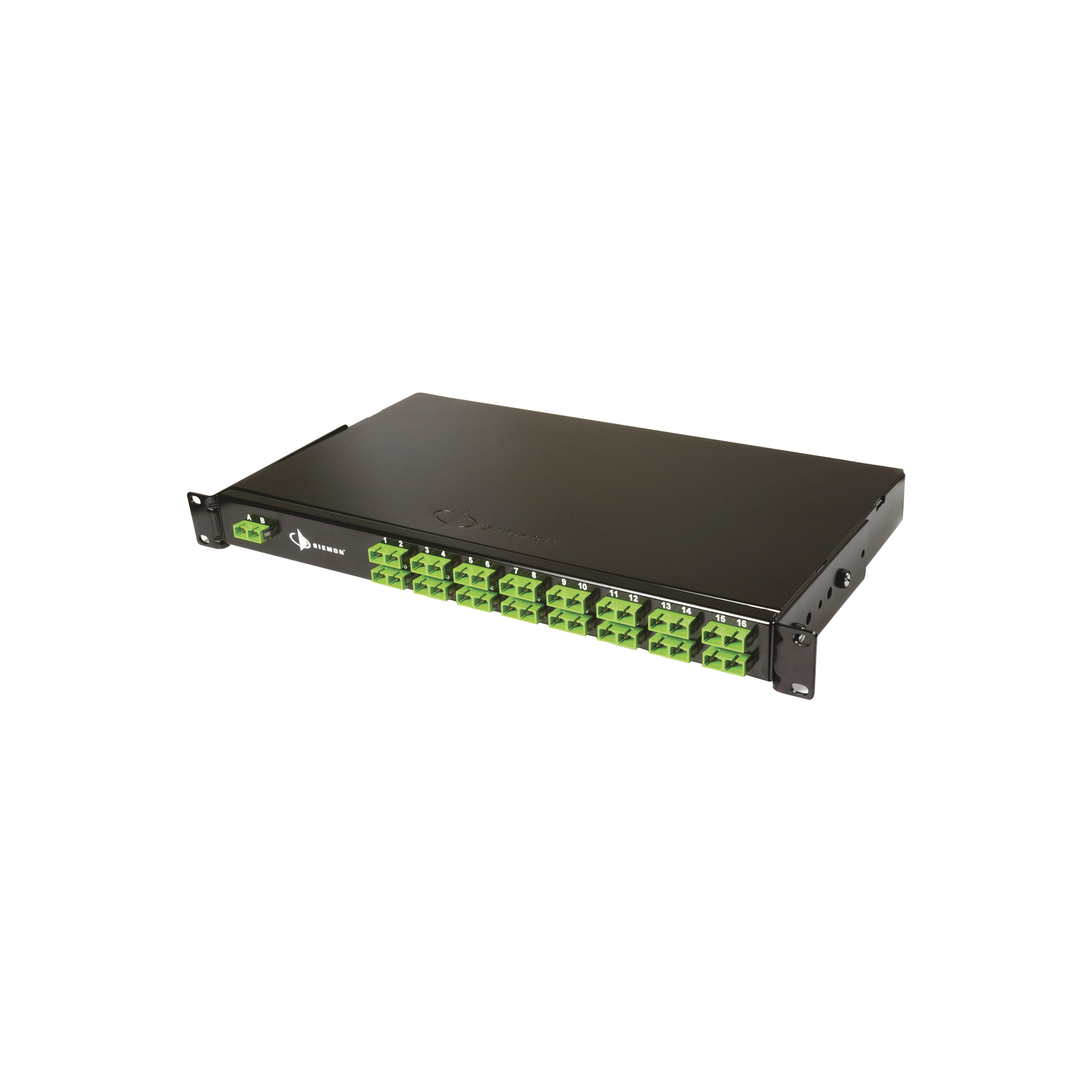 Splitter PON Tipo Panel de 1X32, con Conectores SCU de Entrada y SCU de Salida, 1UR, Color Negro