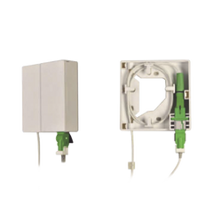 Caja Terminal de Fibra Óptica (Roseta) con un Acoplador SC/APC, Color Blanco