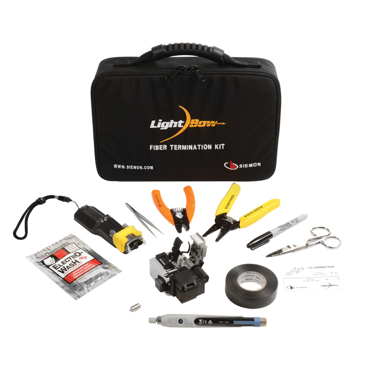 Kit de Herramienta LightBow para Terminación de Conectores de Fibra Óptica Pre-Pulidos LC/SC, Monomodo o Multimodo