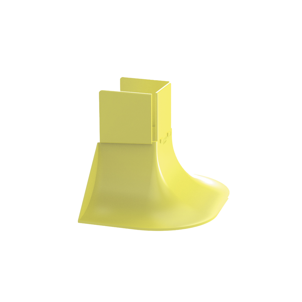 Accesorio de Control de Radio de Curvatura, Para Bajadas de Cable con Canaletas FiberRunner 2x2, Color Amarillo