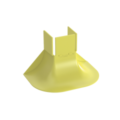 Accesorio de Control de Radio de Curvatura, Para Bajadas de Cable con Canaletas FiberRunner 2x2, Color Amarillo