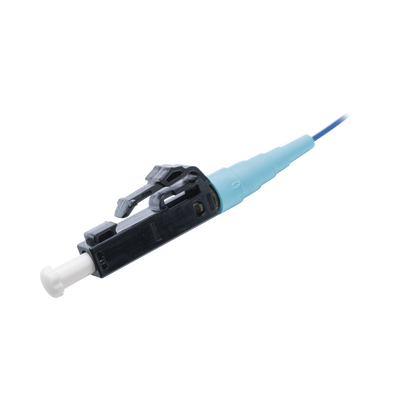 Pigtail de Fibra Óptica LC Simplex, Multimodo OM3 50/125, 900um, Color Aqua, 3 Metros