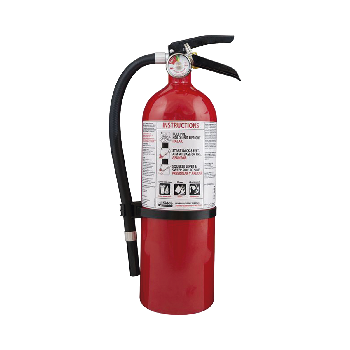 Extintor Desechable de Polvo Químico Seco | Fuegos Clase A, B y  Residencial | Paquete con 4 | 4 lb Pieza