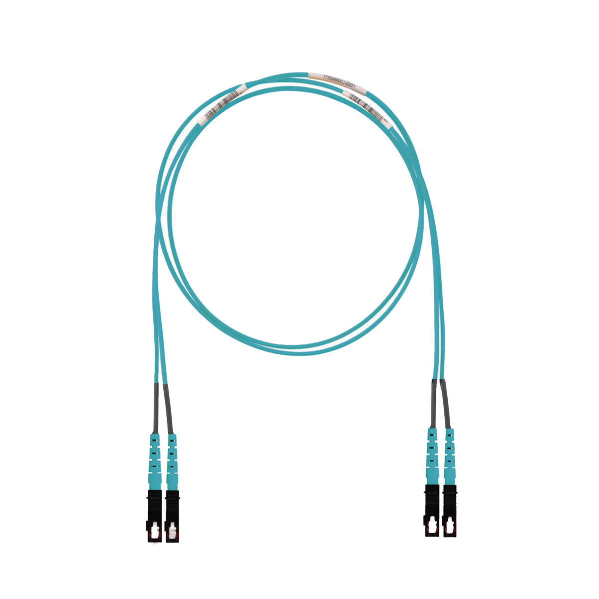 Jumper de Fibra Optica Multimodo 50/125 OM3, SC-SC Duplex, LSZH (Cero Halógenos), Color Aqua, 2 Metros (6.56 Pies)