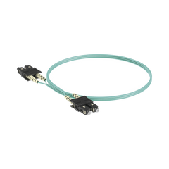 Jumper de Fibra Optica Multimodo 50/125 OM3, SC-SC Duplex, OFNR (Riser), Color Aqua, 3 Metros (9.84 Pies)