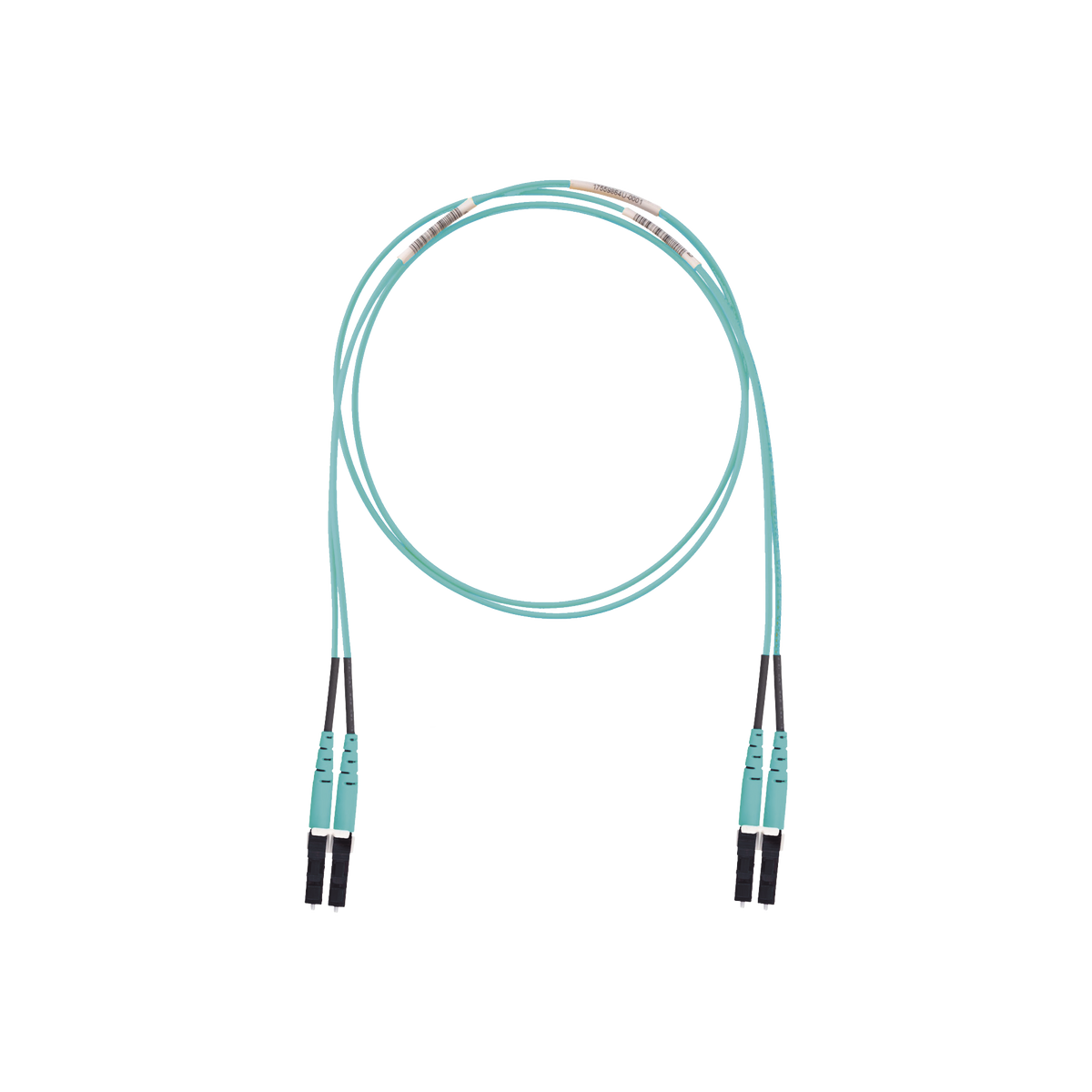 Jumper de Fibra Optica Multimodo 50/125 OM3, LC-LC Duplex, LSZH (Cero Halógenos), Color Aqua, 10 Metros (32.81 Pies)