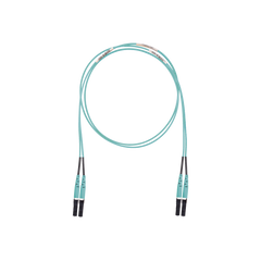 Jumper de Fibra Optica Multimodo 50/125 OM3, LC-LC Duplex, LSZH (Cero Halógenos), Color Aqua, 10 Metros (32.81 Pies)