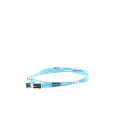 Jumper de Fibra Optica Multimodo 50/125 OM3, LC-LC Duplex, OFNR (Riser), Color Aqua, 3 Metros