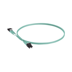 Jumper de Fibra Optica Multimodo 50/125 OM3, LC-LC Duplex, OFNR (Riser), Color Aqua, 5 Metros (16.40 Pies)