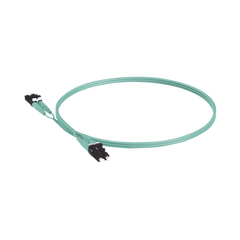 Jumper de Fibra Optica Multimodo 50/125 OM3, LC-LC Duplex, OFNR (Riser), Color Aqua, 5 Metros