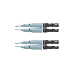 Jumper de Fibra Optica Multimodo 50/125 OM3, LC-LC Duplex, OFNR (Riser), Color Aqua, 7 Metros (22.97 Pies)