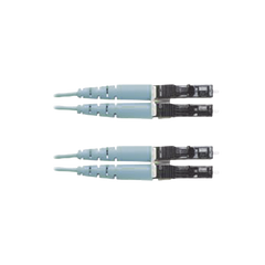 Jumper de Fibra Optica Multimodo 50/125 OM3, LC-LC Duplex, OFNR (Riser), Color Aqua, 7 Metros