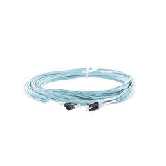 Jumper de Fibra Optica Multimodo 50/125 OM3, LC-LC Duplex, OFNR (Riser), Color Aqua, 15 Metros (49.21 Pies)