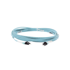 Jumper de Fibra Optica Multimodo 50/125 OM4, LC-LC Duplex, OFNR (Riser), Color Aqua, 10 Metros (32.81 Pies)