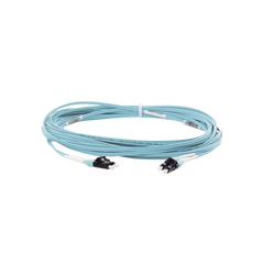 Jumper de Fibra Optica Multimodo 50/125 OM4, LC-LC Duplex, OFNR (Riser), Color Aqua, 10 Metros