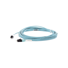 Jumper de Fibra Optica Multimodo 50/125 OM4, LC-LC Duplex, OFNR (Riser), Color Aqua, 10 Metros (32.81 Pies)