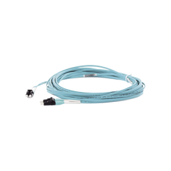 Jumper de Fibra Optica Multimodo 50/125 OM4, LC-LC Duplex, OFNR (Riser), Color Aqua, 10 Metros