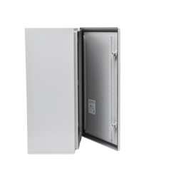 Gabinete de Acero, Nema 4 -IP 66 de 40 x 60 x 25 cm con Platina y certificado UL.